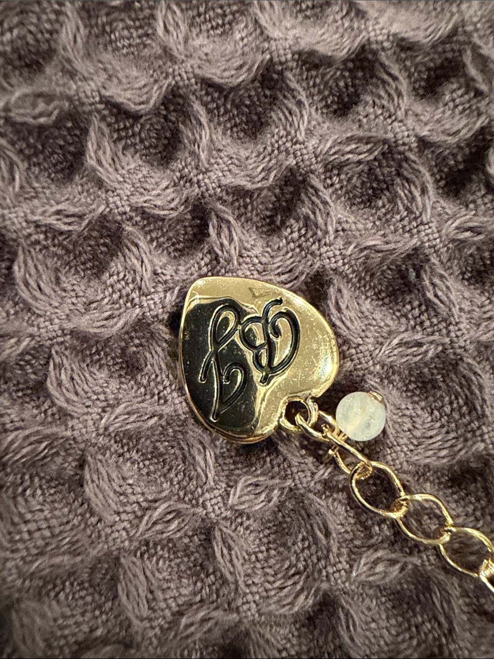 Gold Necklace Blue Glitter Fish Charms - Betsey Johnson sardines double sided - Picture 5 of 8